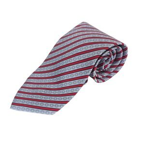 Stefano Ricci Silk Tie Mens OS Blue Red Striped Geometric Medallion Luxury Prep